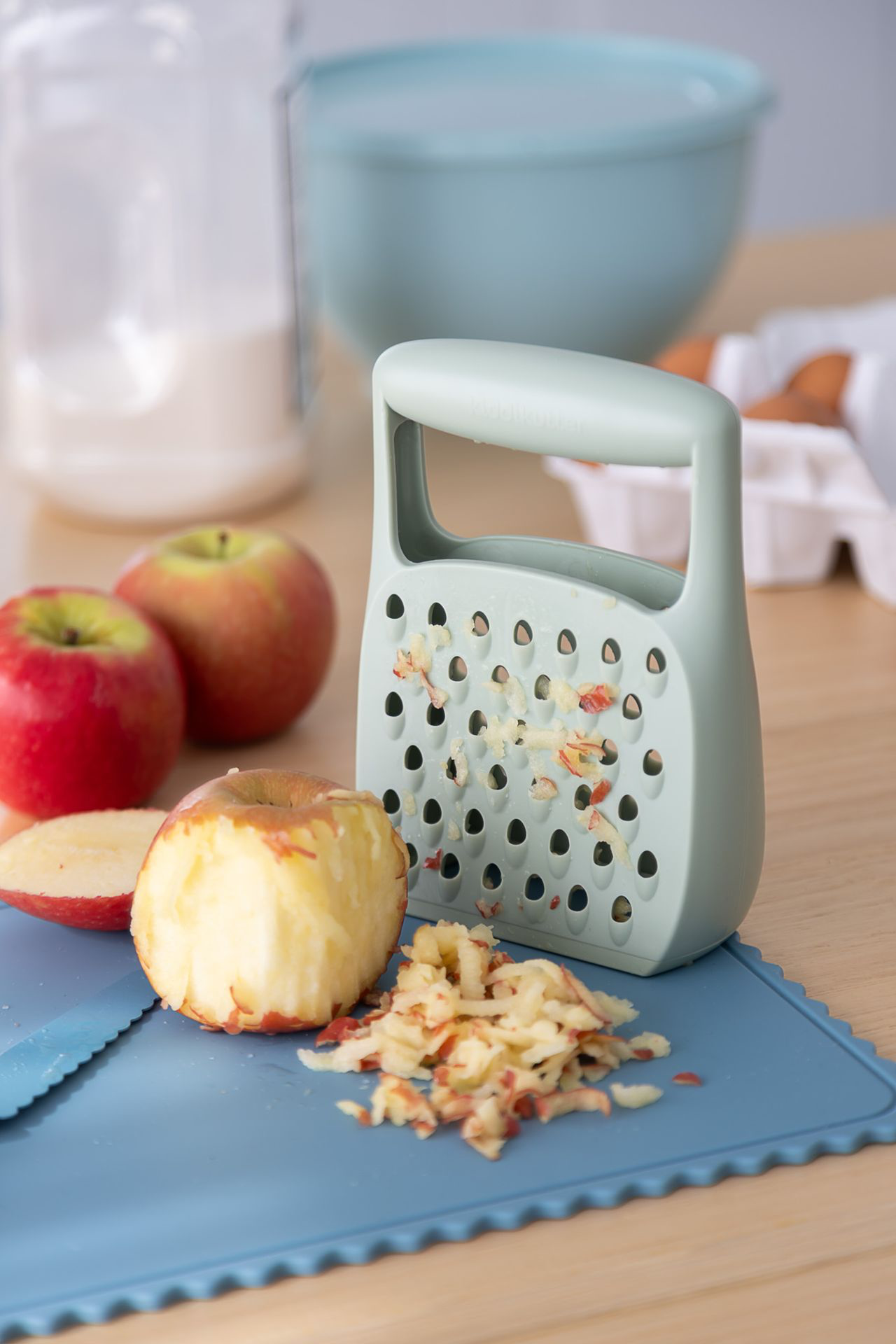 Kiddikutter Silicone Snijplank - Anti Slip - Sage