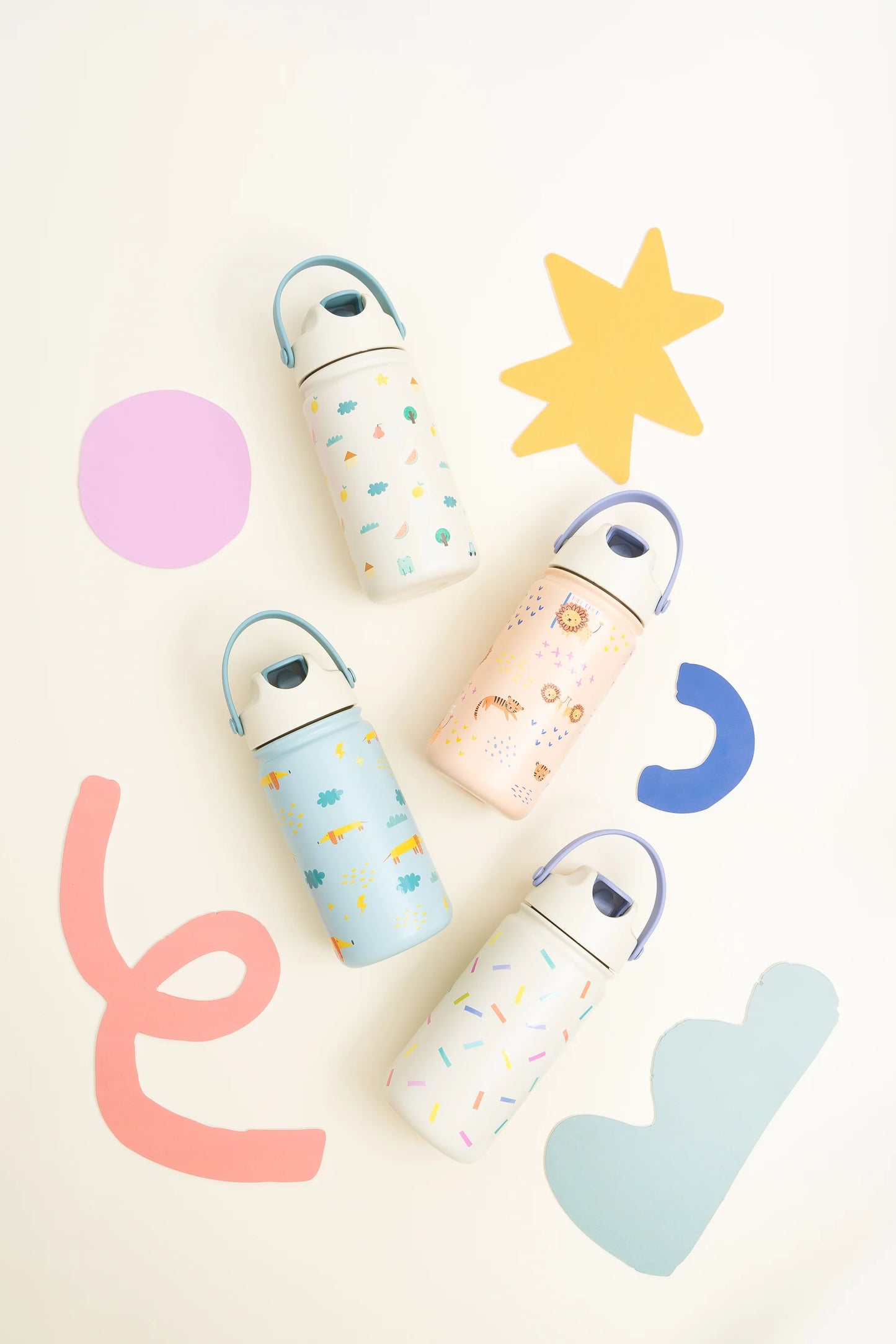 The Cotton Cloud - RVS Drinkfles - Confetti