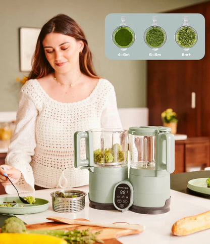 Babymoov Nutribaby Glass 2.0 - Stoomkoker - Celadon Green
