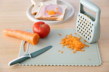 Kiddikutter Silicone Snijplank - Anti Slip - Sage