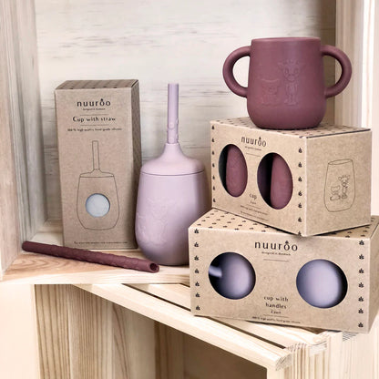 Nuuroo - Abiola drinkbeker met handvaten set van 2 - Mahogany