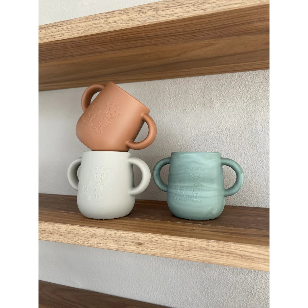 Nuuroo - Abiola drinkbeker met handvaten set van 2 - Caramel Café