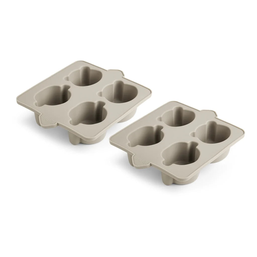 Nuuroo - Anon silicone bakvormpjes met dierenfiguren set van 2 - Cobblestone
