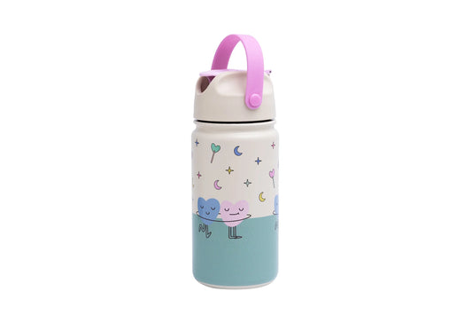 The Cotton Cloud - RVS Drinkfles - Dancing Hearts
