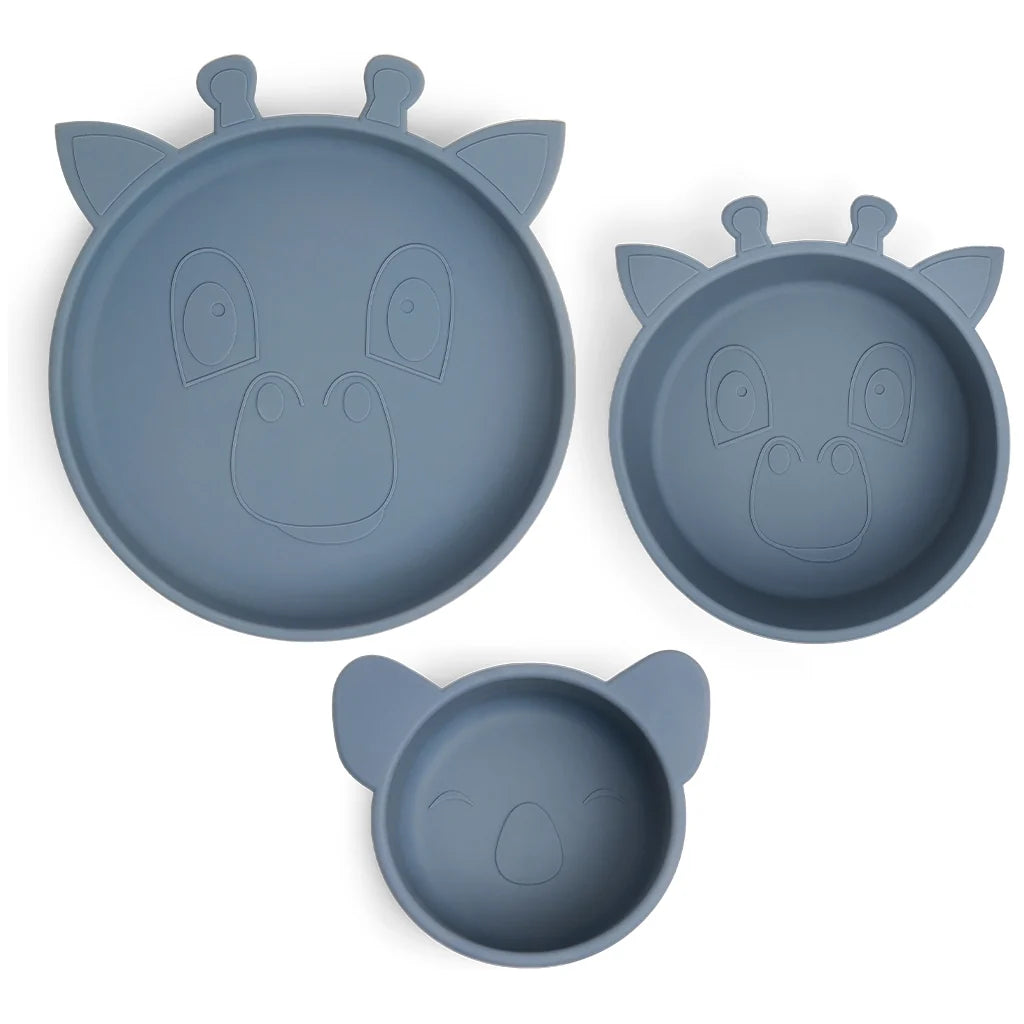 Nuuroo - Benni silicone servies set 3-delig - Bering sea