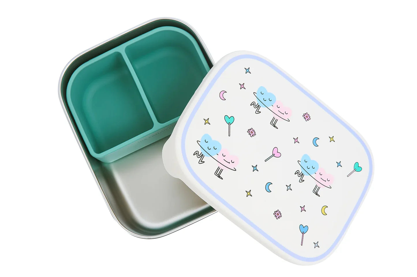 The Cotton Cloud - RVS Lunchbox - Dancing Hearts