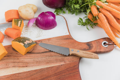 Kiddikutter Kindermes - Hout met appeltjesmotief