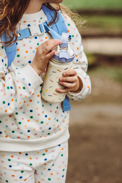 The Cotton Cloud - RVS Drinkfles - Confetti