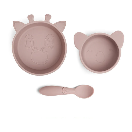 Nuuroo - Eddy silicone servies set 3-delig - Woodrose