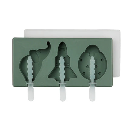 Nuuroo - Elin silicone ijsjesvormpjes - Dusty green