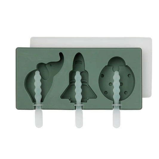 Nuuroo - Elin silicone ijsjesvormpjes - Dusty green