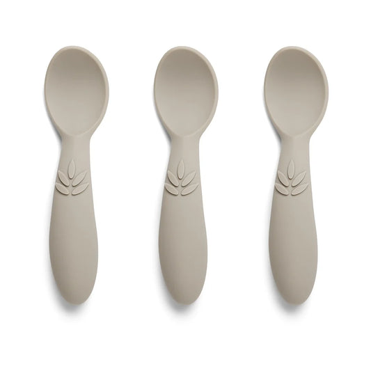 Nuuroo - Ella silicone lepels voor baby’s set van 3 - Cobblestone