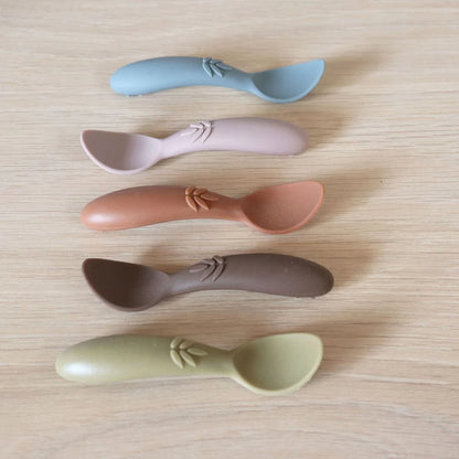 Nuuroo - Ella silicone lepels voor baby’s set van 3 - Woodrose