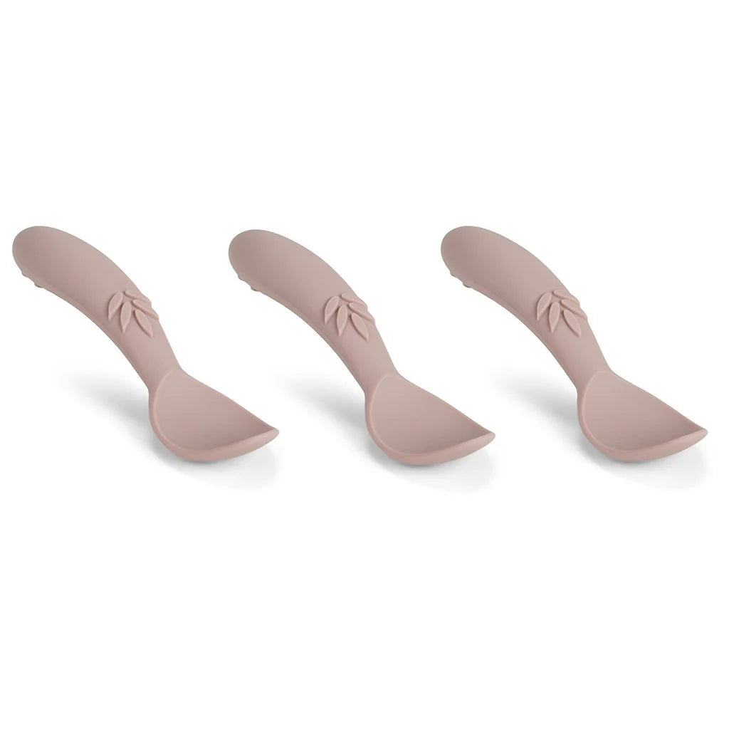 Nuuroo - Ella silicone lepels voor baby’s set van 3 - Woodrose