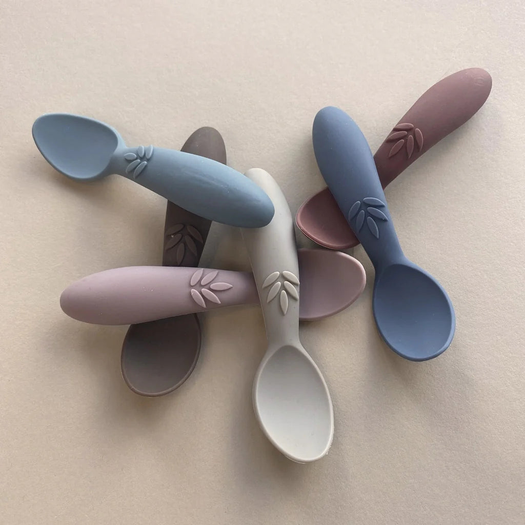 Nuuroo - Ella silicone lepels voor baby’s set van 3 - Woodrose