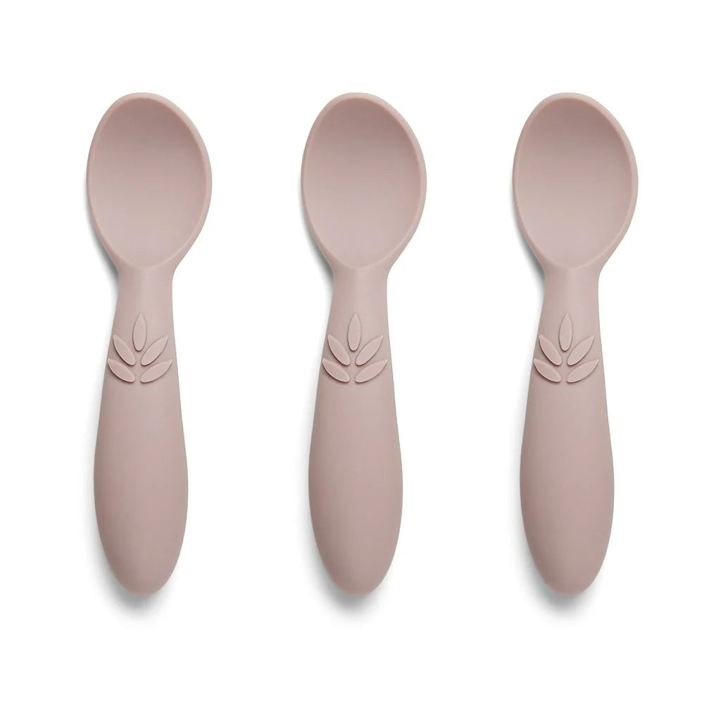 Nuuroo - Ella silicone lepels voor baby’s set van 3 - Woodrose