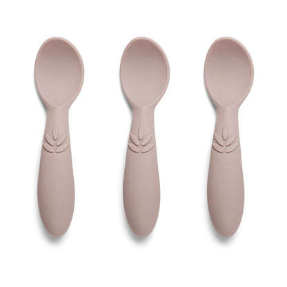 Nuuroo - Ella silicone lepels voor baby’s set van 3 - Woodrose