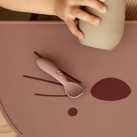 Nuuroo - Ella silicone lepels voor baby’s set van 3 - Woodrose