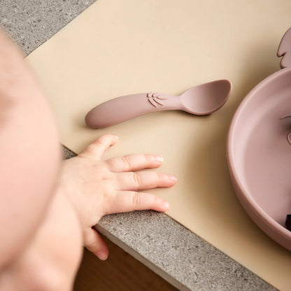 Nuuroo - Ella silicone lepels voor baby’s set van 3 - Woodrose