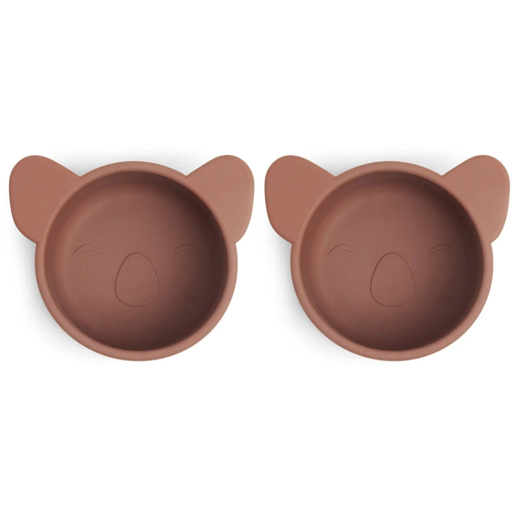 Nuuroo - Rosa silicone snack box Koala set van 2 - Mahogany