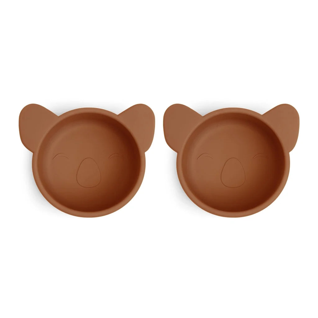 Nuuroo - Rosa silicone snack box Koala set van 2 - Caramel café