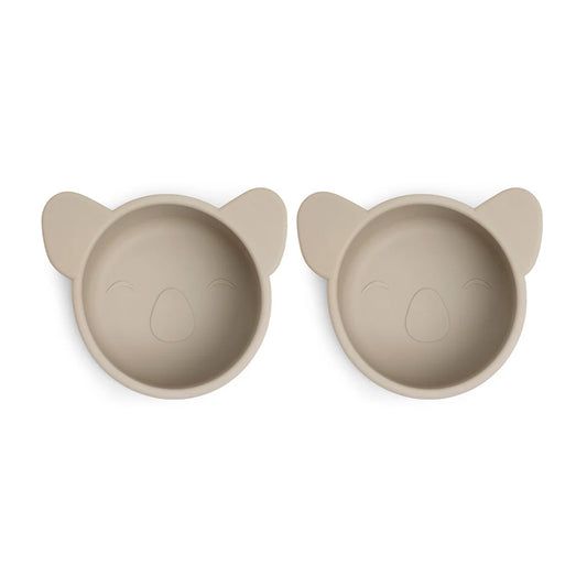 Nuuroo - Rosa silicone snack box Koala set van 2 - Cobblestone