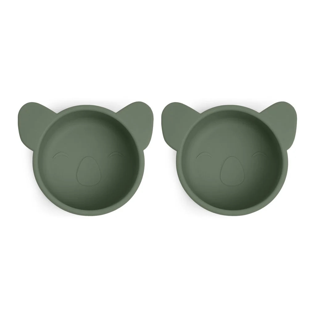 Nuuroo - Rosa silicone snack box Koala set van 2 - Dusty green