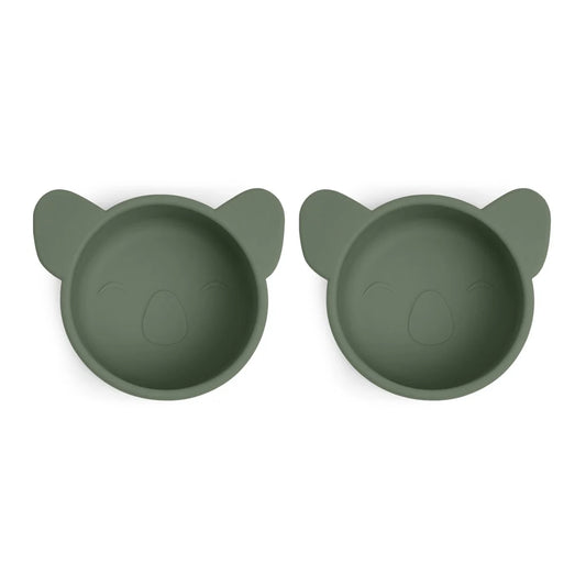 Nuuroo - Rosa silicone snack box Koala set van 2 - Dusty green
