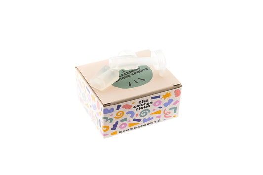 The Cotton Cloud - Silicone Rietje voor RVS drinkflessen - Set van 2 (Vervangonderdeel)