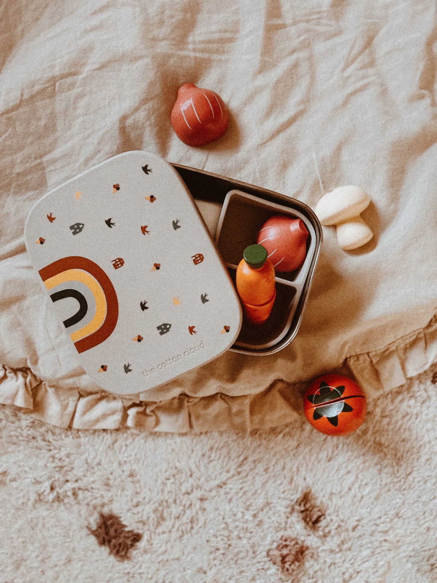 The Cotton Cloud - RVS Lunchbox - Rainbow